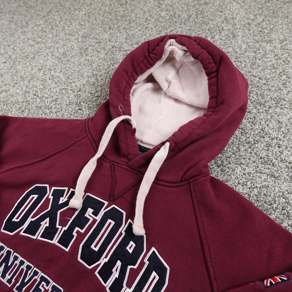 Oxford University Hoodie Mens‎ L Red Burgundy Crest Pullover Sweatshirt College